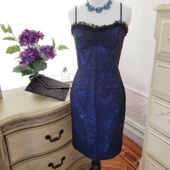 Dolce & Gabbana Dresses & Skirts - Dolce & Gabbana Black/Blue Lace Dress Size 4